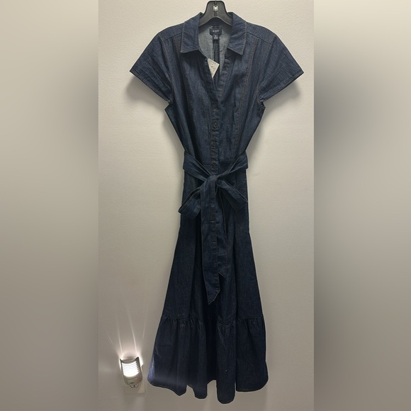 J. Crew Chambray Tie Waist Shirt Dress - Picture 4 of 6